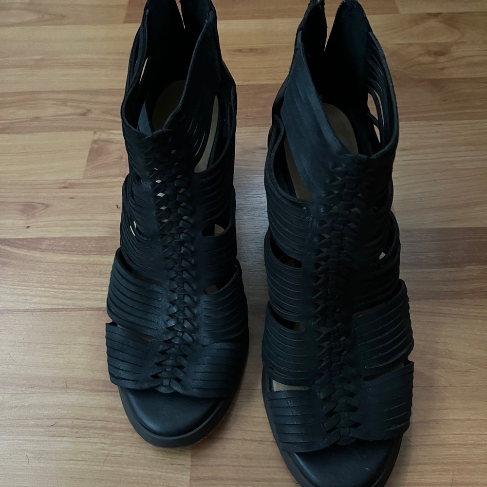 Lucky Brand Black Heeled Boots